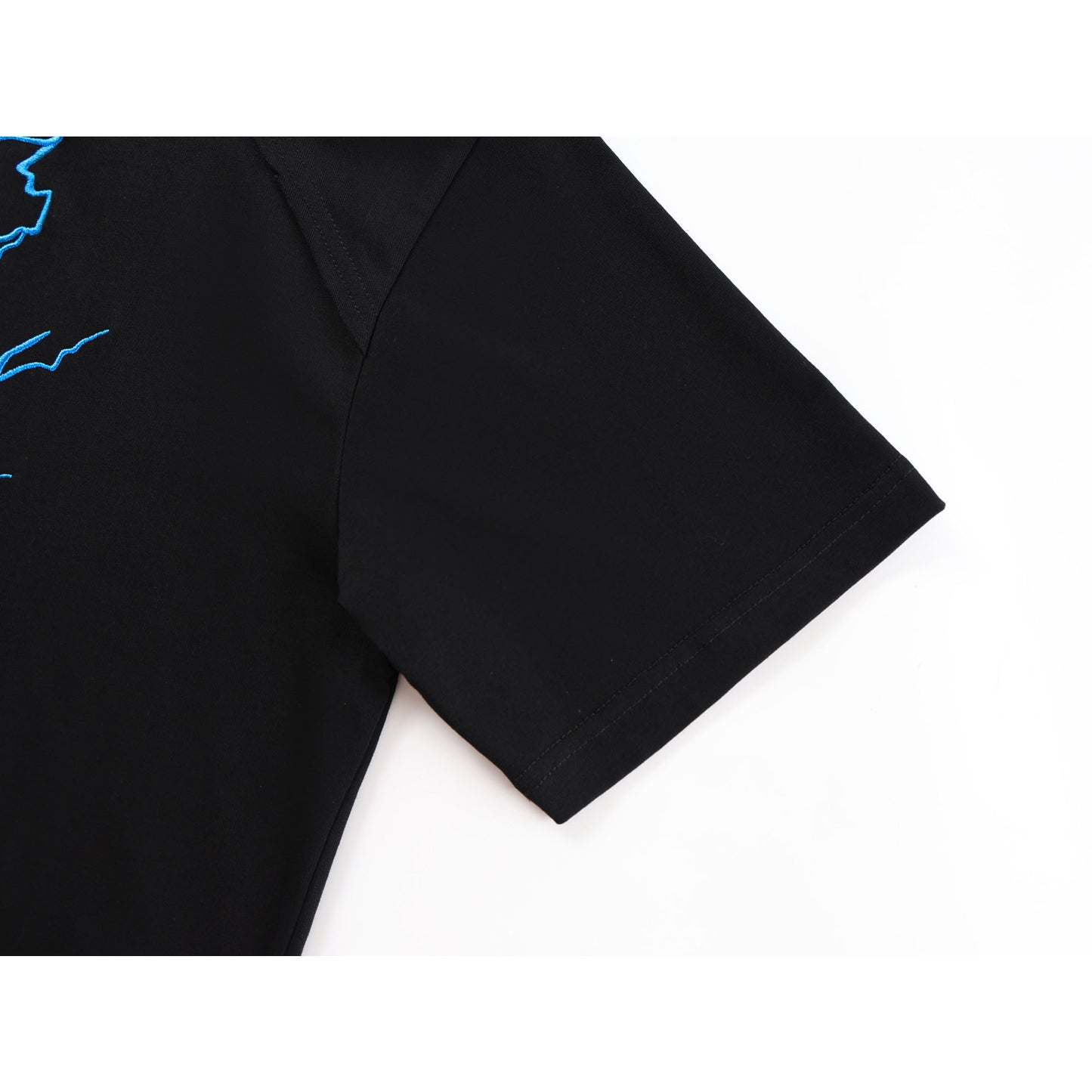 Hip hop clothing new york summer vintage embroidery lightning love t-shirt short sleeve