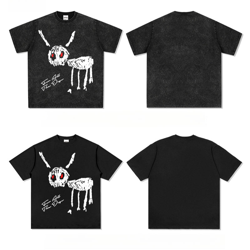 New york hip hop shop DRAKE print short sleeve t-shirt vintage