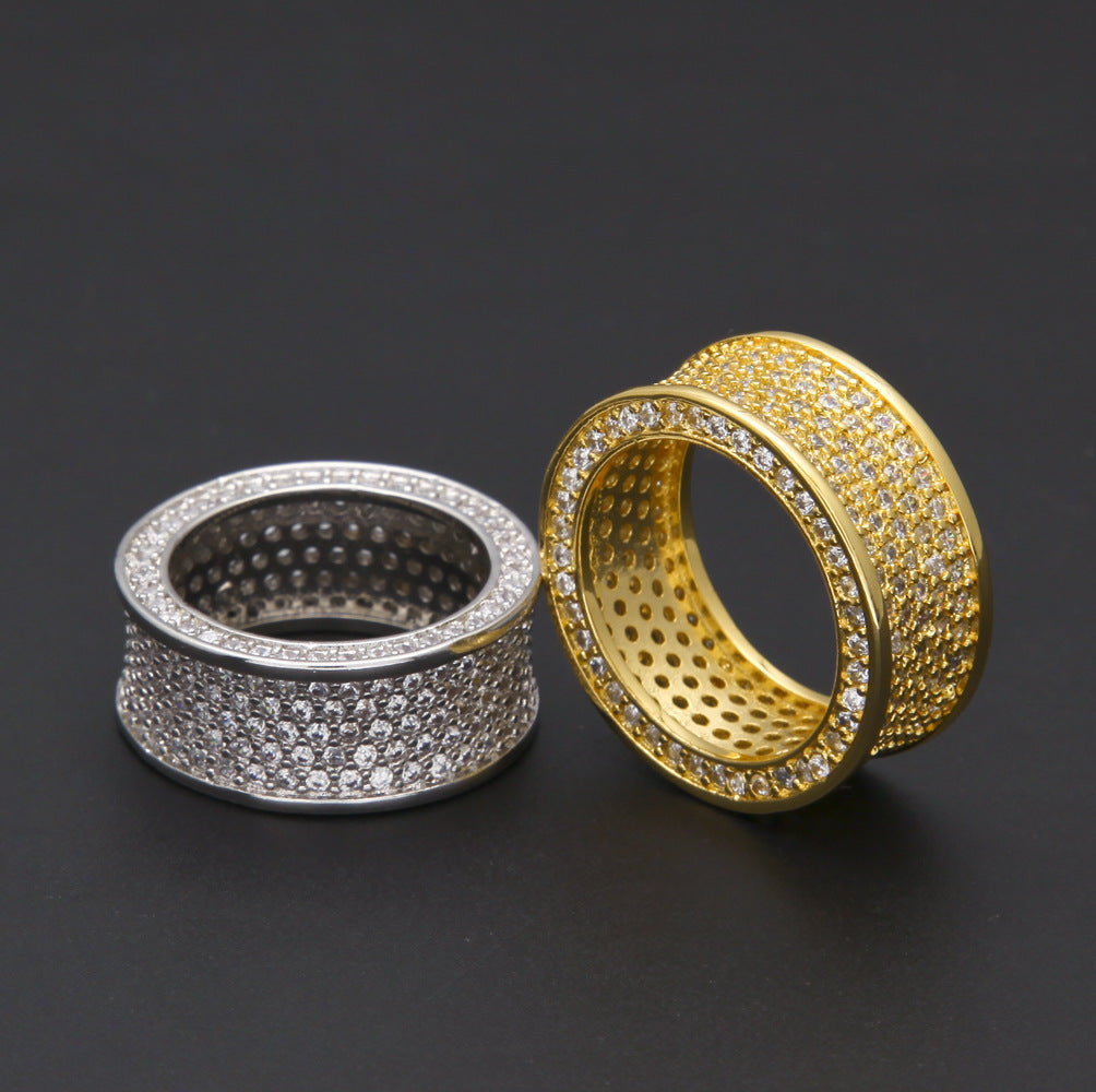 Rings Hip Hop Ring 18K Gold with Diamonds St. Valentine's Spectrum