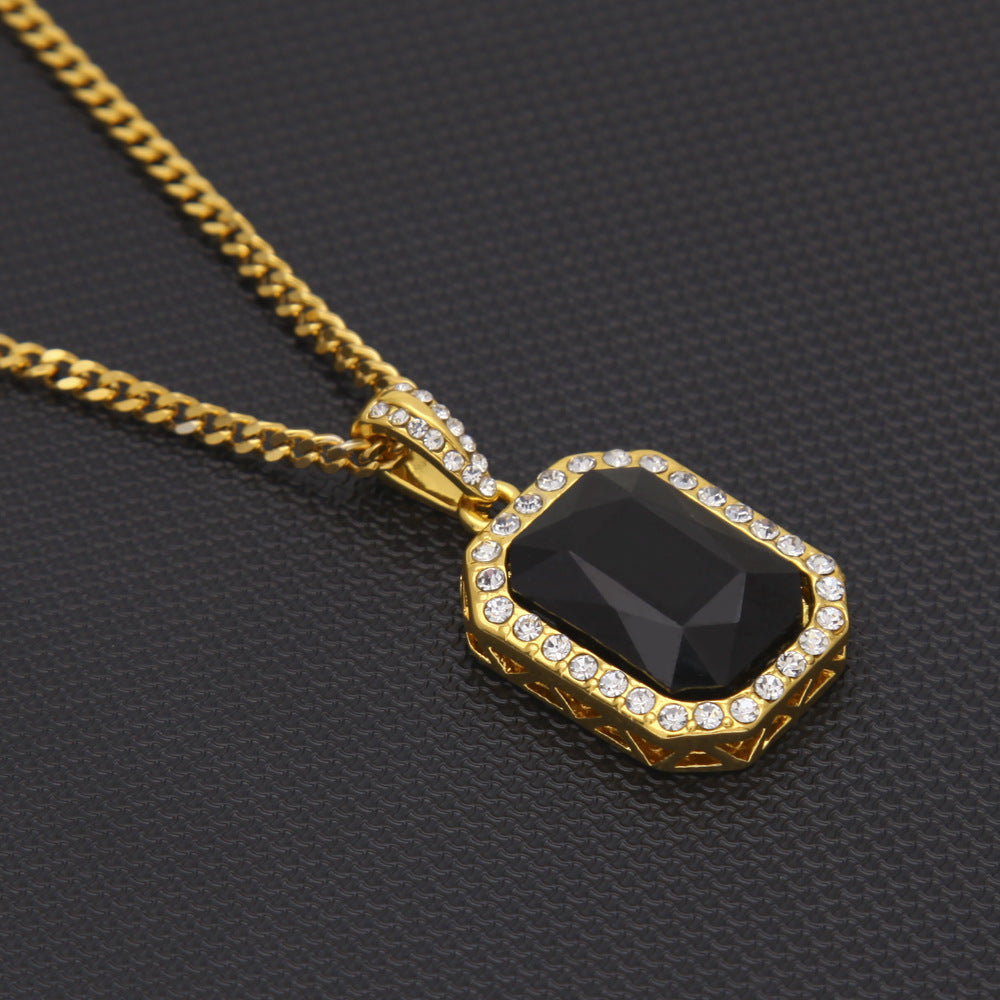 Jewelry Hip Hop Diamond Set Jewel Pendant Necklace Spectrum St. Valentine's