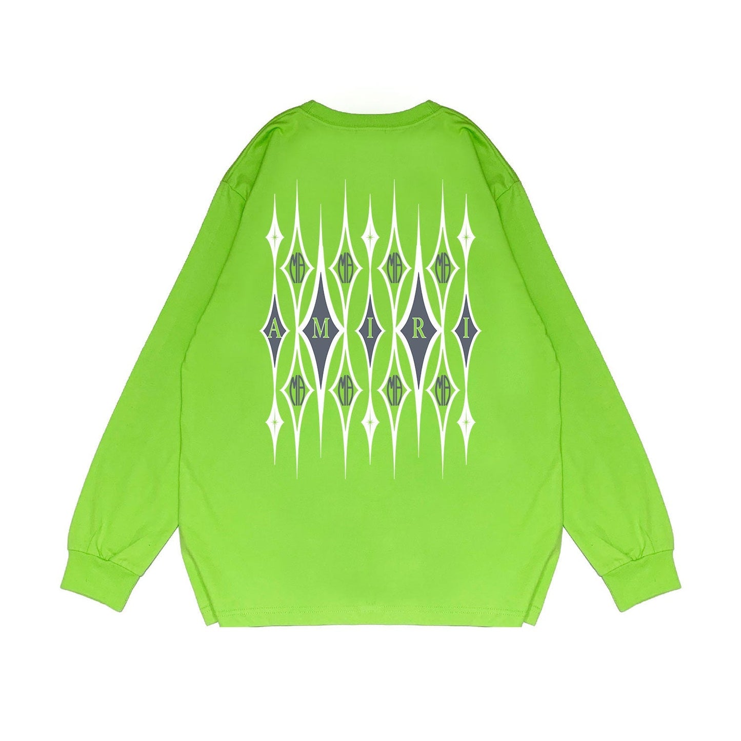 Amiri Long Sleeved Shirt Printed Trendy Pure Cotton