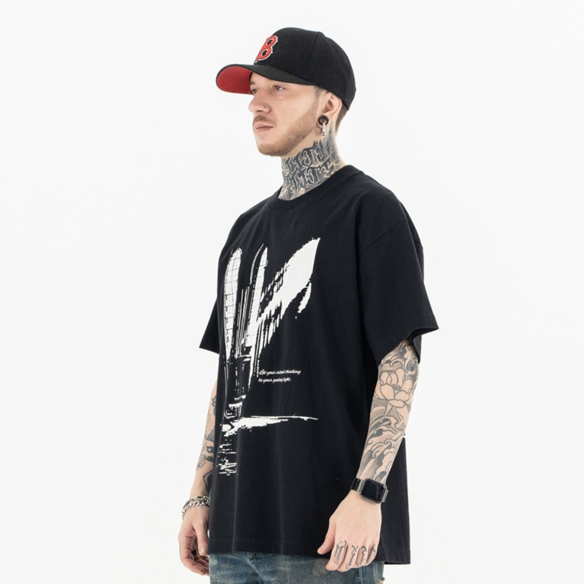 Vintage College Shirts Summer Vintage Art Film Loose Short Sleeve T-Shirt