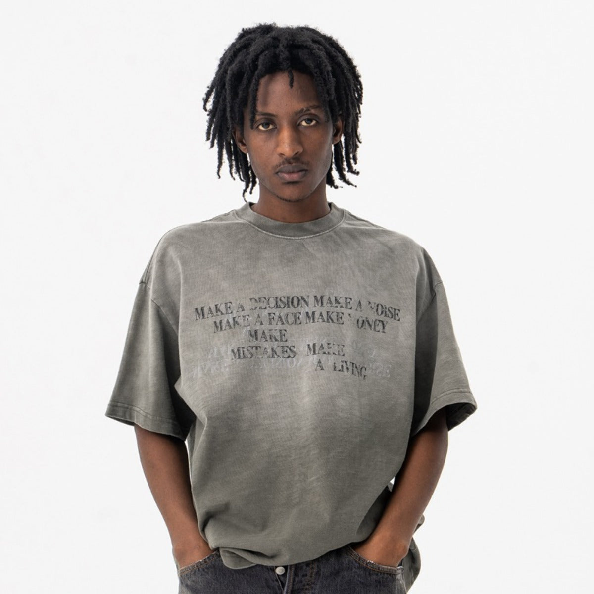 Vic Streetwear summer gradual change round neck short sleeve T-shirt