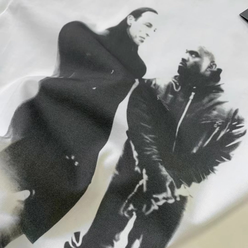 Streetwear Eua t shirt 24SS summer cotton cleanfit digital print spoof portrait short sleeve t-shirt