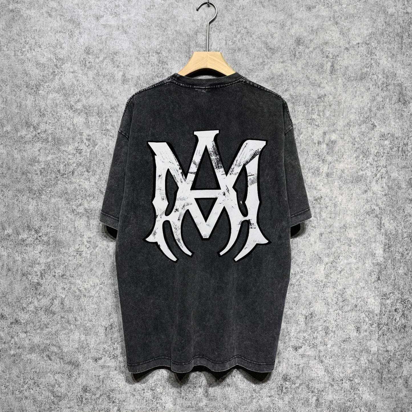 Amiri washed t-shirt mottled spider printing