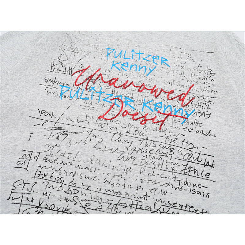 US drip outfits Summer Vintage Casual Loose Short Sleeve T-Shirts