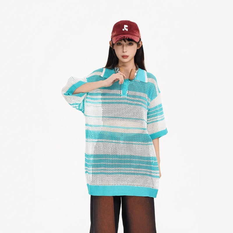 Nyc 1990 Shirt Casual Loose Knitted Sweater