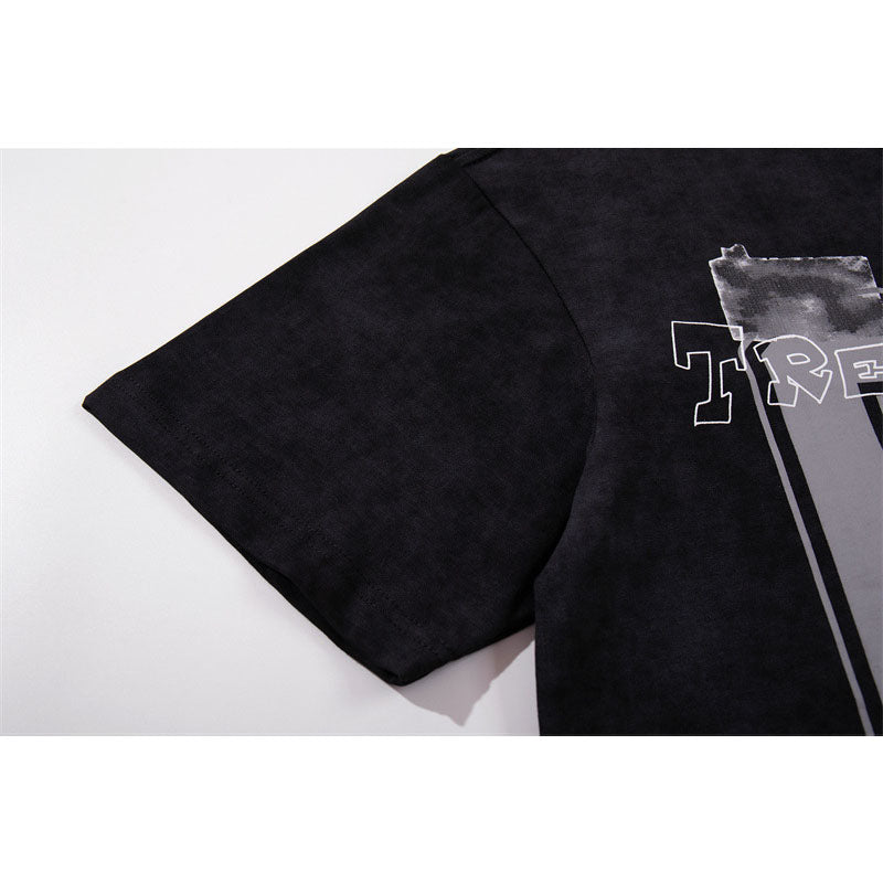 US drip outfits Summer Vintage Casual Loose Short Sleeve T-Shirts
