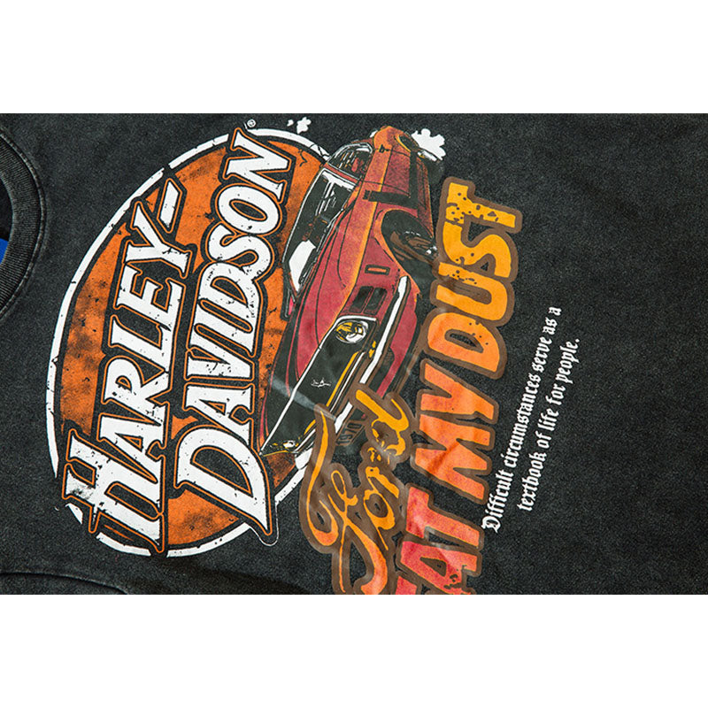 Hip hop shirt cartoon car short sleeve t-shirt
