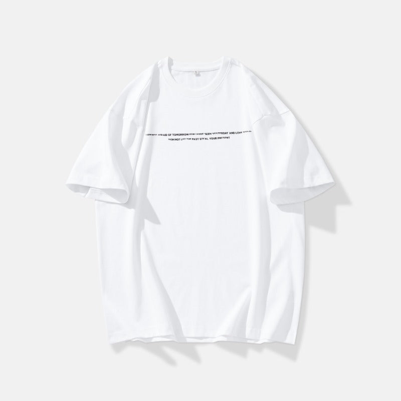 Mens T-shirts Short Sleeve Summer Loose Print