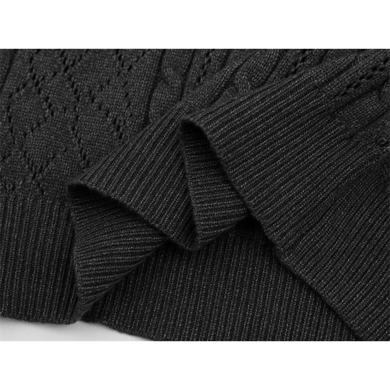 Hip Hop Shirts For Boys Vintage Summer Lapel Short Sleeve Sweater Knitted Men's Loose Top