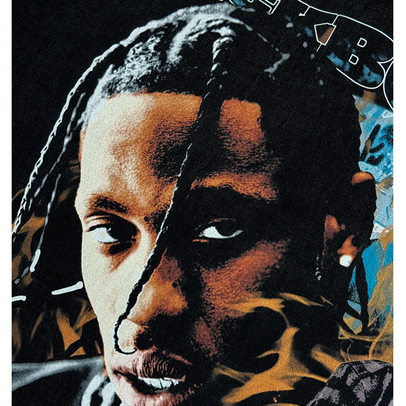Cool t rapper vintage hip hop travis scott print short sleeve t-shirt