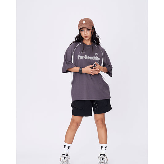 Racing oversized t shirt summer racing suit short sleeve t-shirt