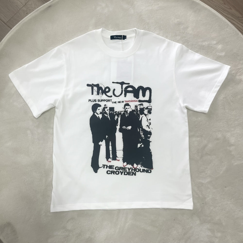 Streetwear Eua t shirt vintage portrait thejam band short wide short sleeve t-shirt