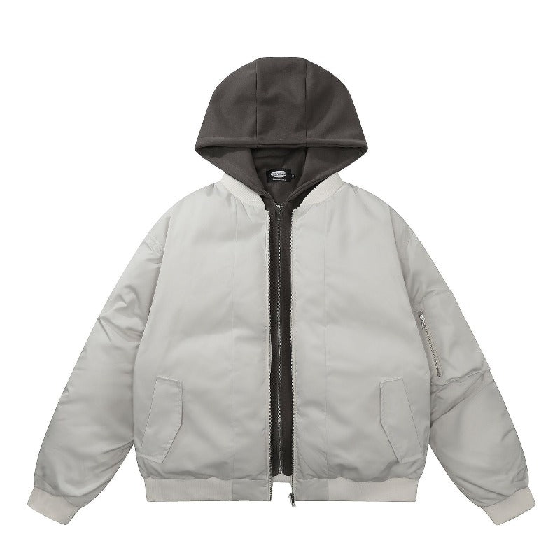 Unisex Down Jacket Winter Thickened Hooded Padded Jacket