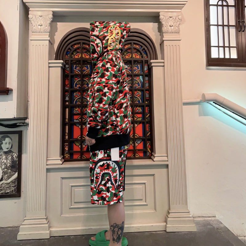 Ape Hoodie Limited Multi-Colour Camouflage Shark Sweater Hoodie Jacket