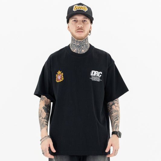 Vic Streetwear Summer Letter Print Short Sleeve Loose Casual T-Shirt