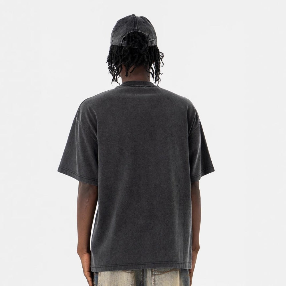 Vic Streetwear Summer Vintage Print Short Sleeve T-Shirt