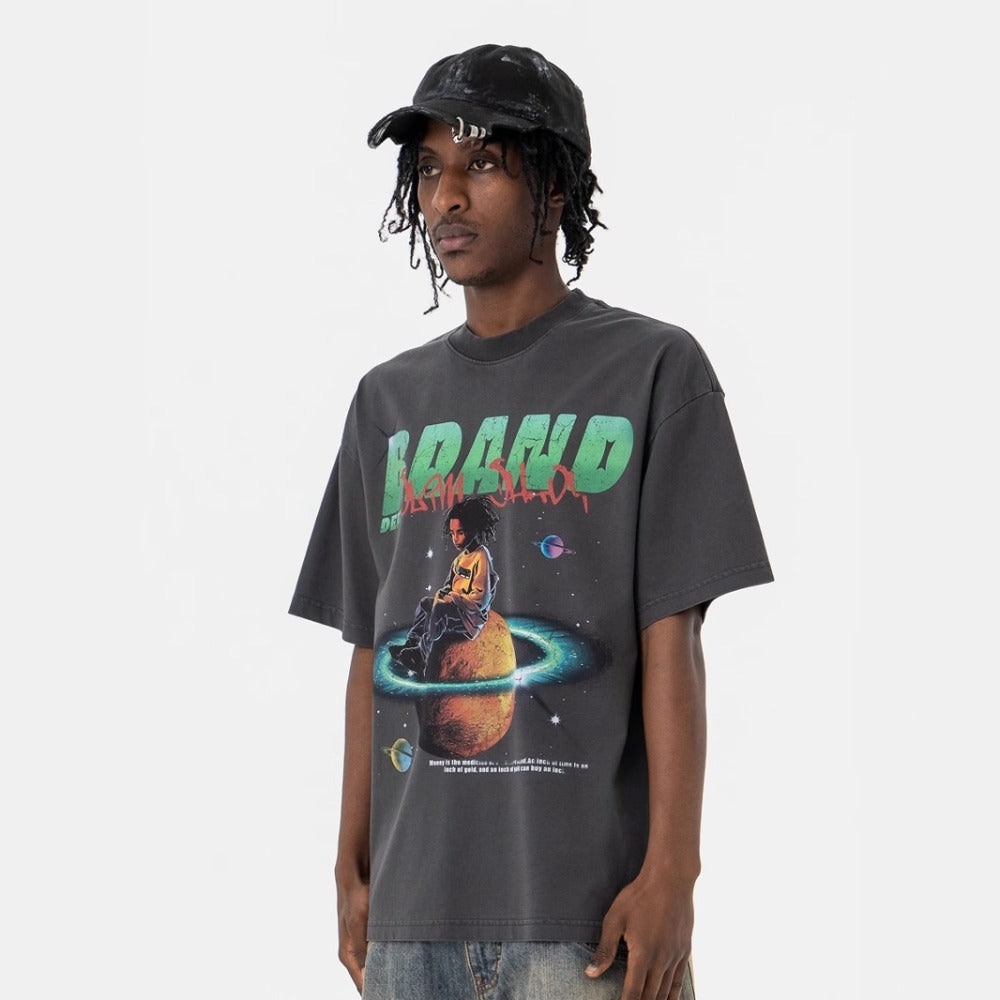 Vic Streetwear Summer Vintage Hip Hop Short Sleeve T-Shirt