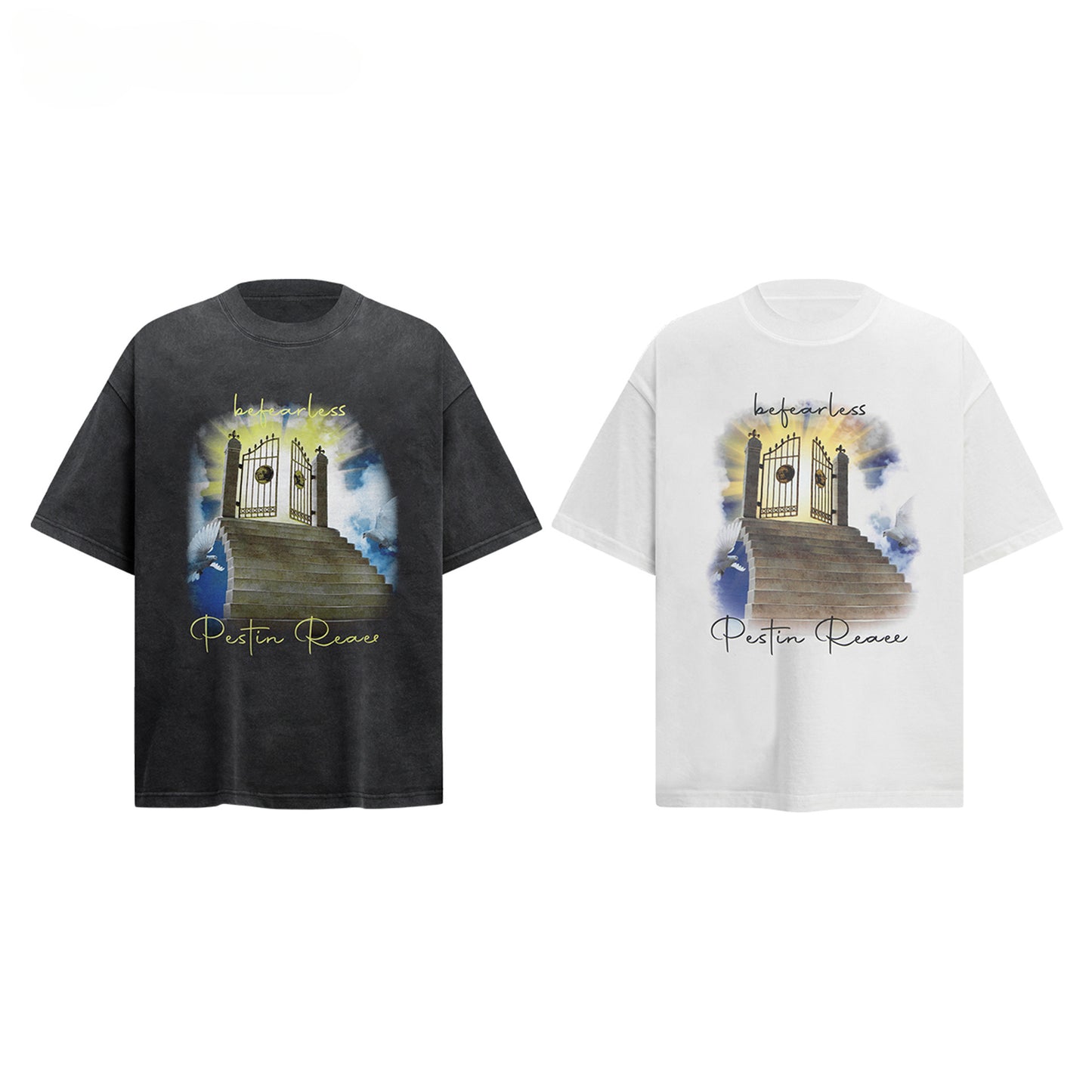 80s And 90s Vintage T Shirts Heaven's Gate Short Sleeve Summer Unisex