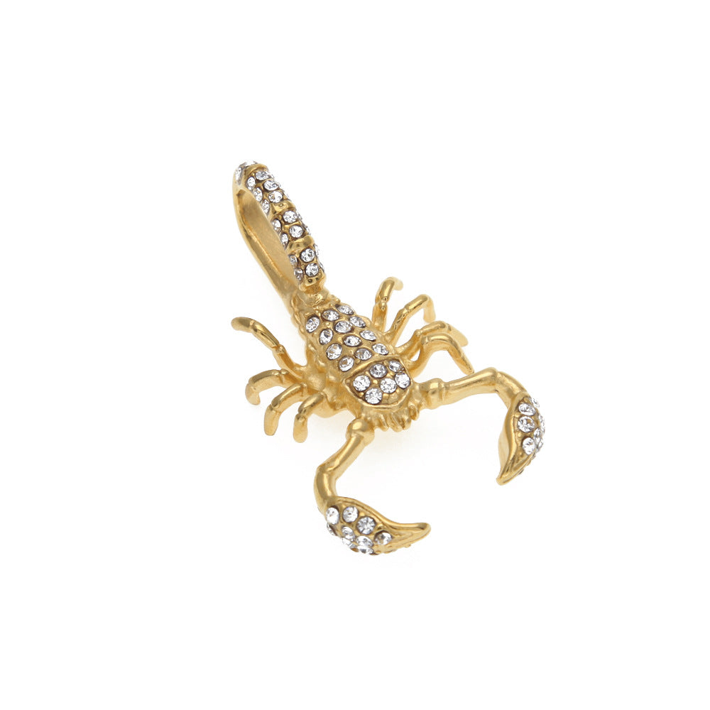 Jewelry Diamond Scorpion Pendant Necklace