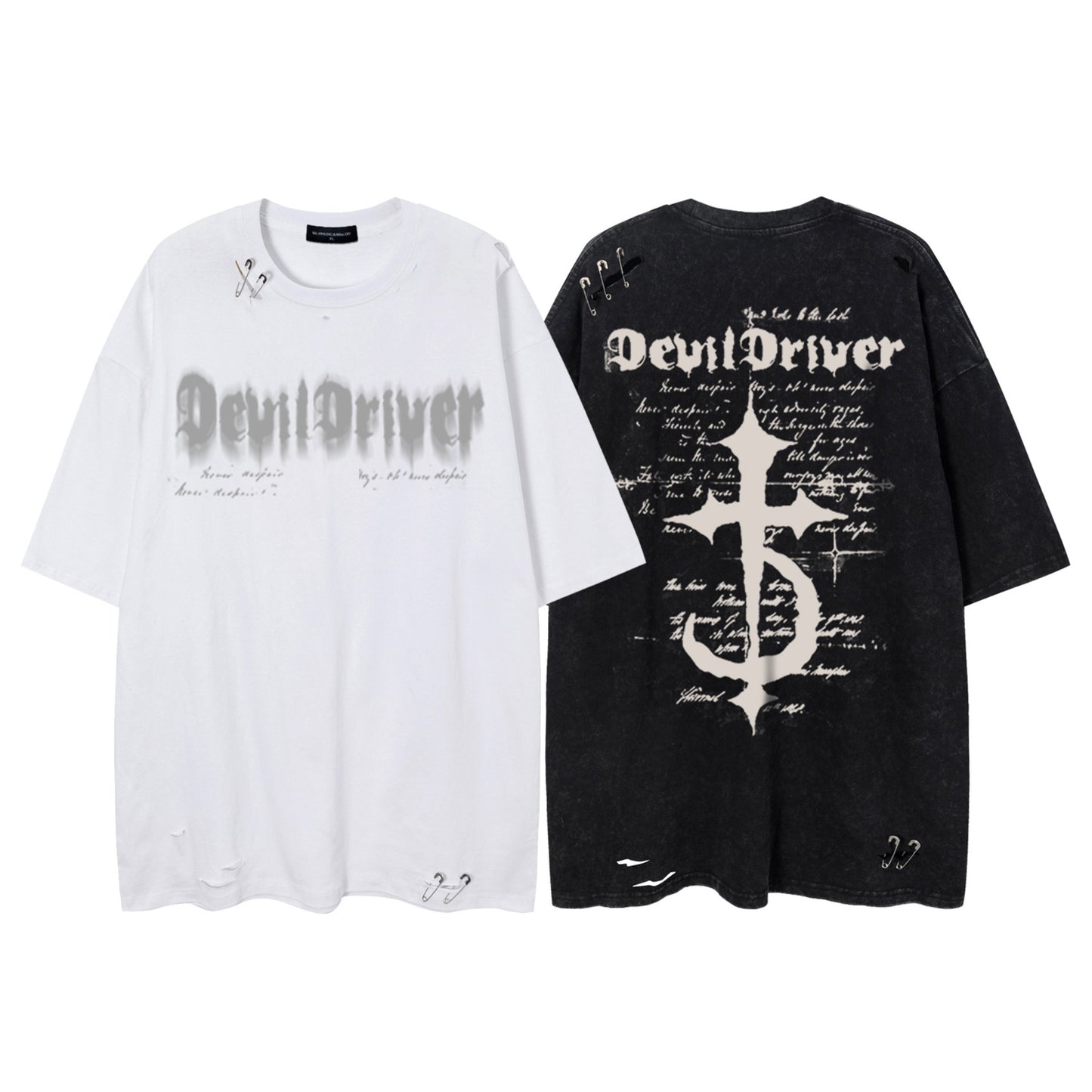 Unisex T-shirts Street Anchor Cross Old Short Sleeve T-Shirt