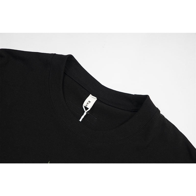 Marcas De Streetwear Loose Tomato Print Crew Neck Short Sleeve T-Shirt