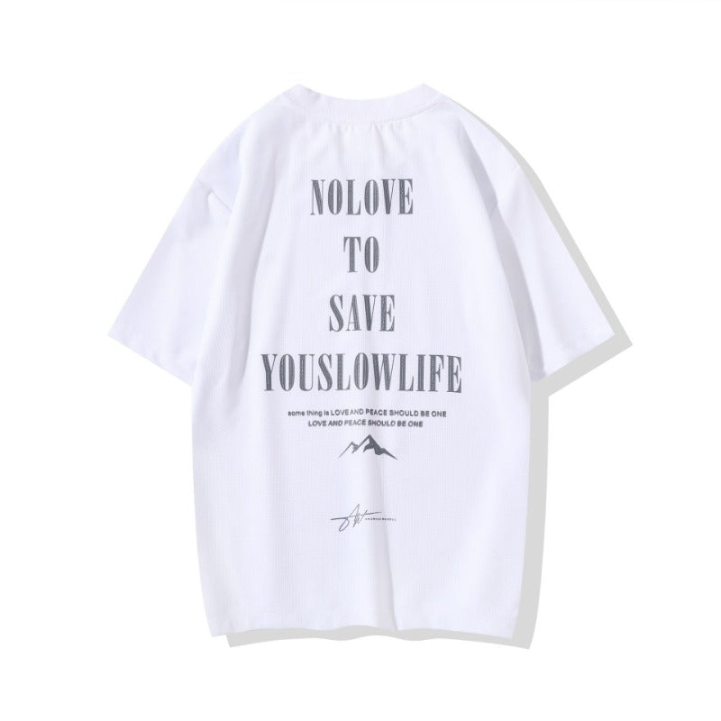 Mens T-shirts Summer Loose Printed Top