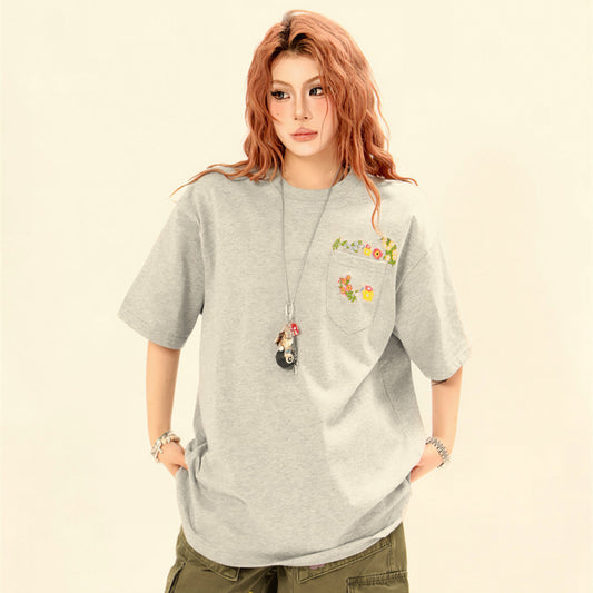 Hip Hop Shirts For Boys Short Sleeve Casual Sports T-Shirt, Loose Top