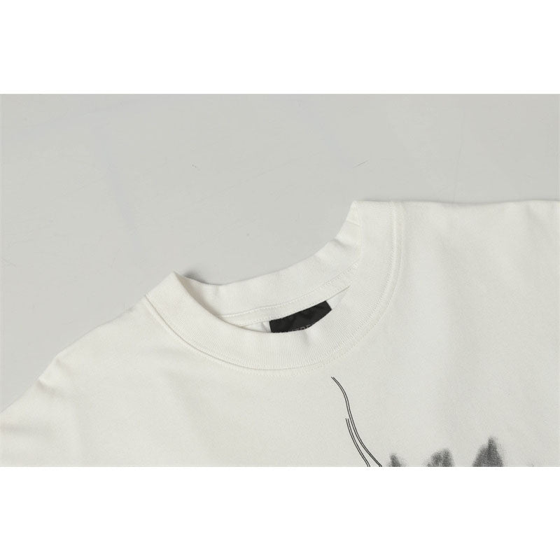 Casual Street Wear Washed Retro T-Shirt Anime Old