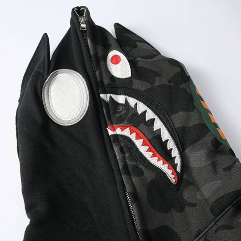 Ape Hoodie Camo Batman Zip Fleece Hooded Cardigan Shark Head Sweater Jacket