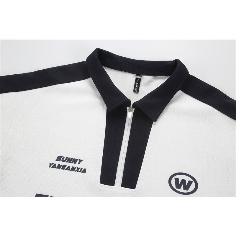 Stone Wash T shirt Polo shirt