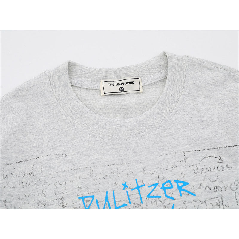 US drip outfits Summer Vintage Casual Loose Short Sleeve T-Shirts