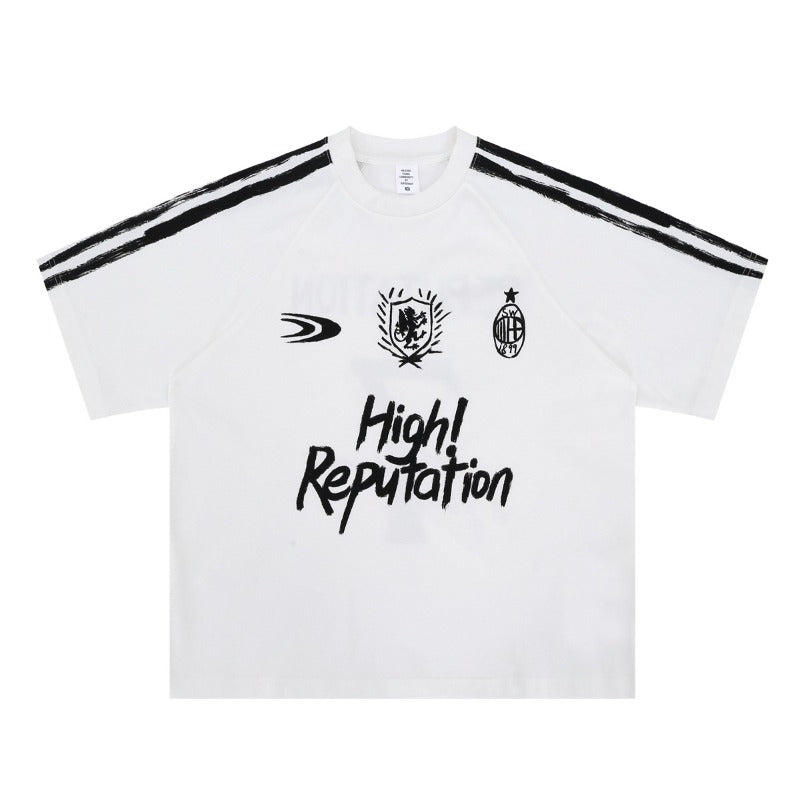 Vintage 90s Hip Hop Clothing Summer Graffiti Short Sleeve T-Shirt