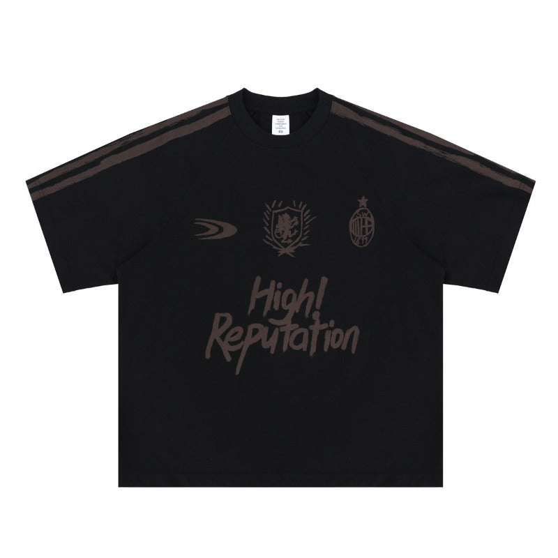 Vintage 90s Hip Hop Clothing Summer Graffiti Short Sleeve T-Shirt