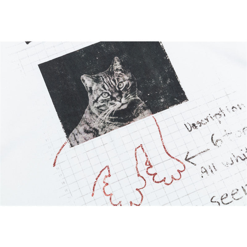 Hip Hop Shirts For Boys Vintage Cat Head Print Crew Neck Short Sleeve T-Shirt Summer Loose Casual Top