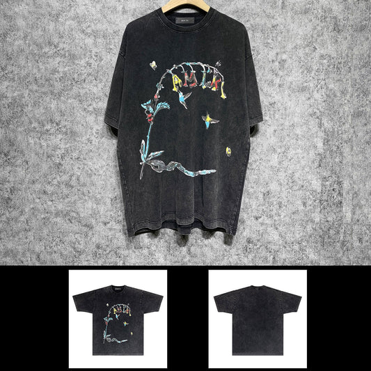 Amiri washed t-shirt hummingbird short sleeve