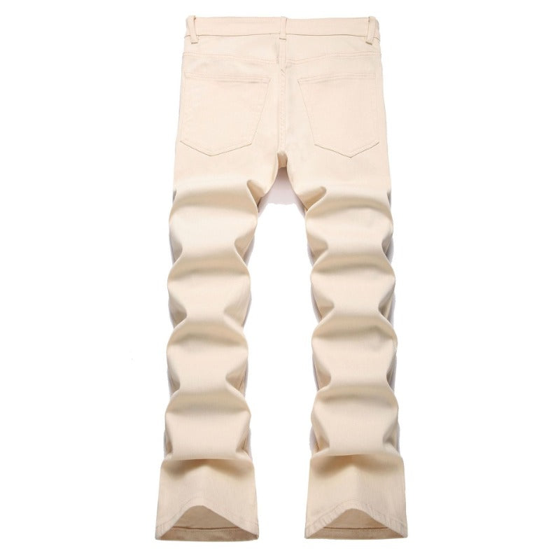 1990 Fashion Jeans Embroidered Denim Trousers
