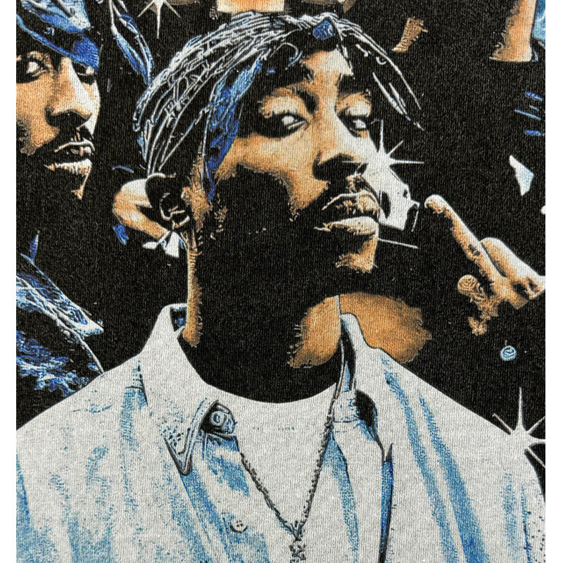 Streetwear Masculino Vintage Hip Hop Tupac Print Long Sleeve Short Sleeve T-Shirt