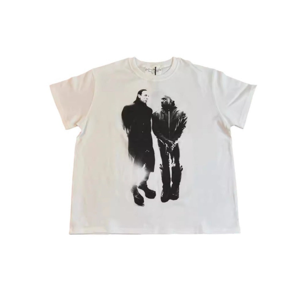 Streetwear Eua t shirt 24SS summer cotton cleanfit digital print spoof portrait short sleeve t-shirt