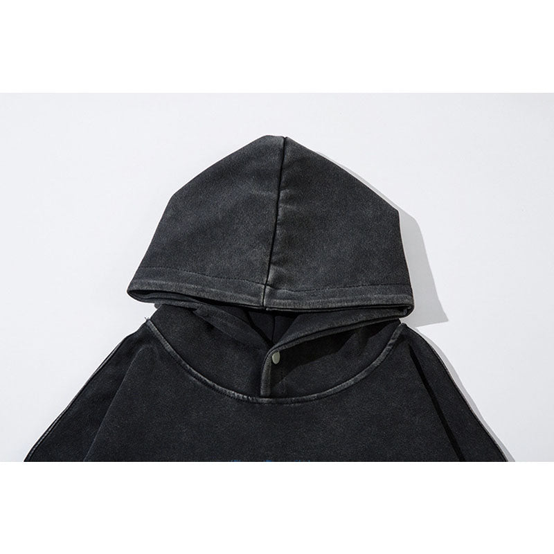 Streetwear Hoodie Vintage Washed Old Hooded Sweater Cartoon Cartoon Character Print Casual Hoodie