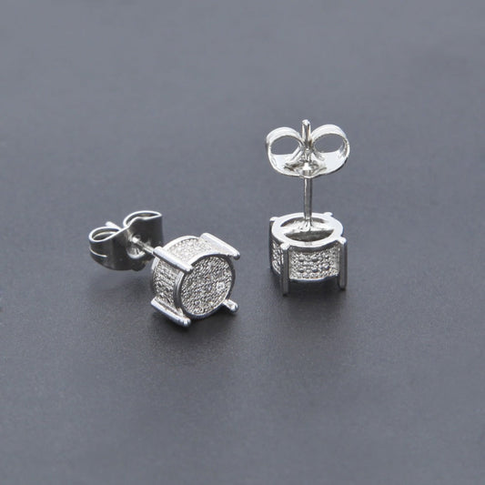 Earrings Zircon Round Earrings Spectrum