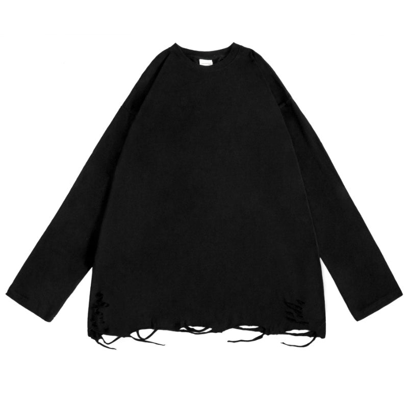 Vintage T Shirts Hip Hop Spring and Autumn Long Sleeve T-Shirt Hip Hop Loose Top
