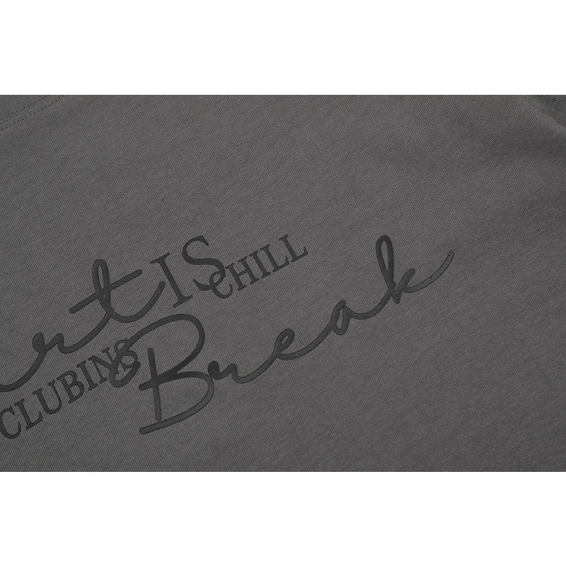 Marcas De Streetwear Graffiti Letter Print Short Sleeve T-Shirt