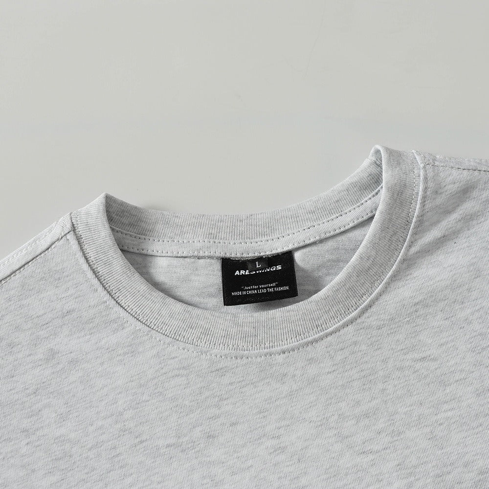 Nostalgia T Shirts Vintage Letter Embroidered Short Sleeve T-Shirt
