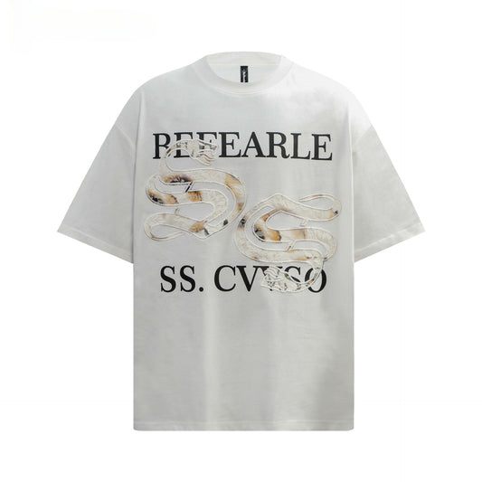 80s And 90s Vintage T Shirts Embroidered Short Sleeves Summer Loose