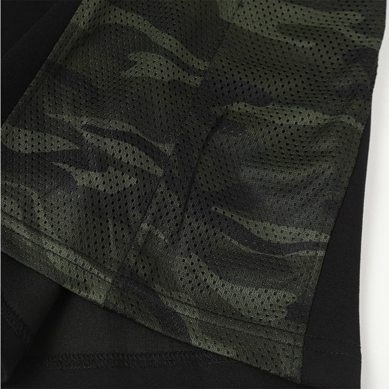 Unisex long-sleeved shirt autum camouflage patchworkpolo shirt