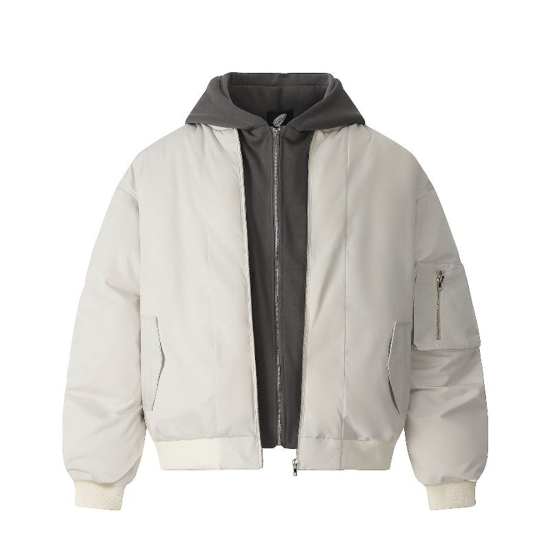 Unisex Down Jacket Winter Thickened Hooded Padded Jacket