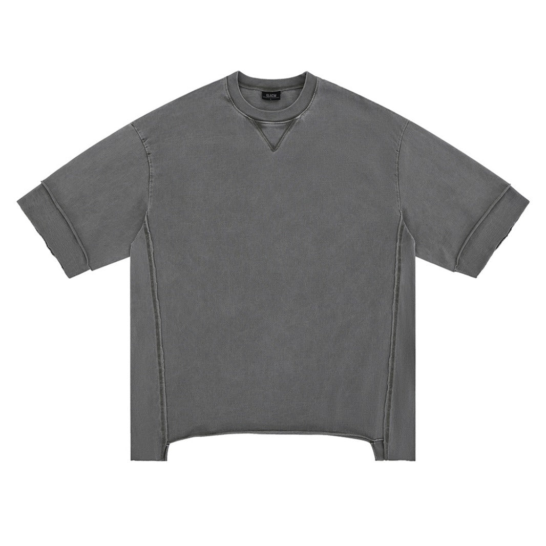 Vintage 90s Hip Hop Clothing Summer Vintage Washed Old Short Sleeve T-Shirt