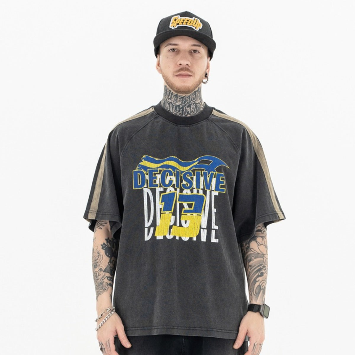 Vintage College Shirts Summer Crew Neck Short Sleeve T-Shirt